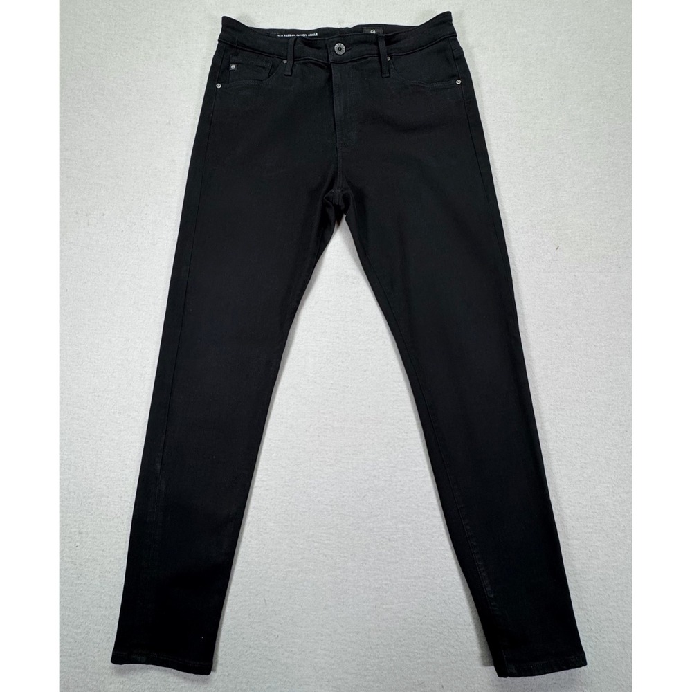 AG‎ Adriano Goldschmied Farrah Skinny Ankle Jeans High Rise Black 31R